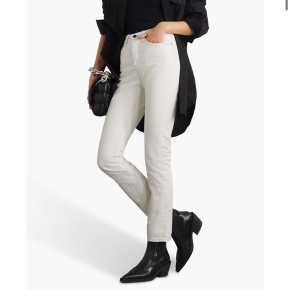 WARDROBE.NYC High-rise straight-leg jeans white size 26 made in USA - Picture 1 of 11